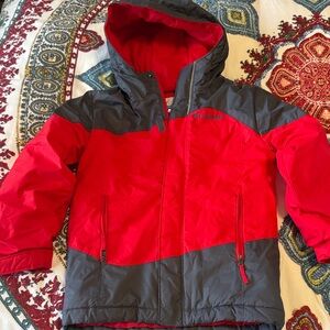 Columbia Kids Red and Dark Gray Puffer Jacket